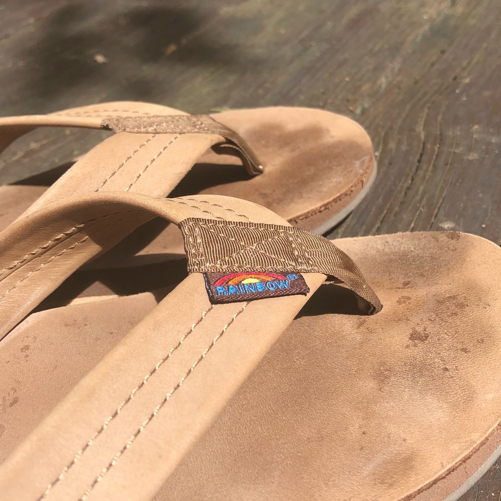 Rainbow Flip Flops